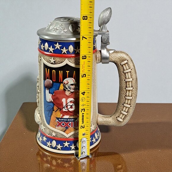 Joe Montana 49ers Super Bowl XXIII Beer Stein Tankard "The Comeback Kid" 1996 - Picture 12 of 12
